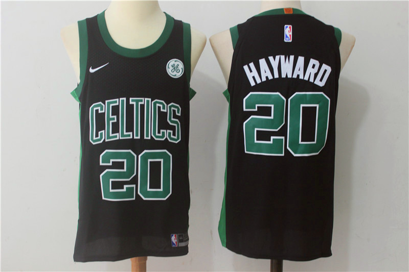 Men Boston Celtics #20 Hayward Black New Nike Season NBA Jerseys